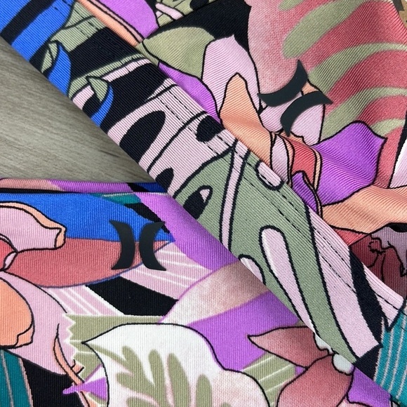 ☀️HURLEY☀️ Palm Paradise Adj Surf Top Palm Paradise Mod Surf Bottom BIKINI SET - Picture 14 of 15